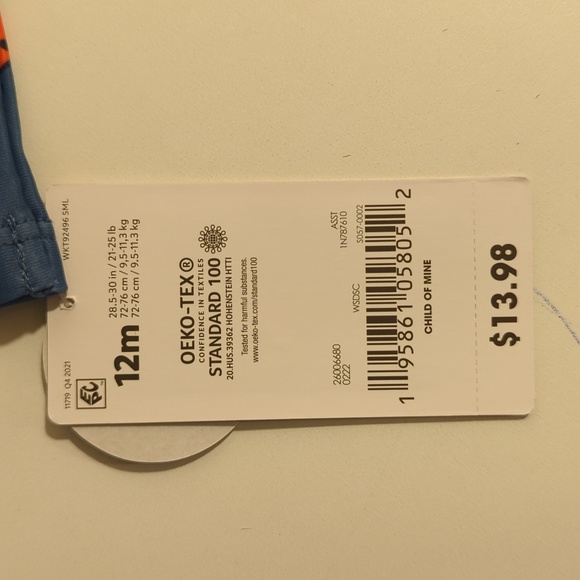 Carter's One Piece Rash Guard, NWOT - Picture 3 of 3